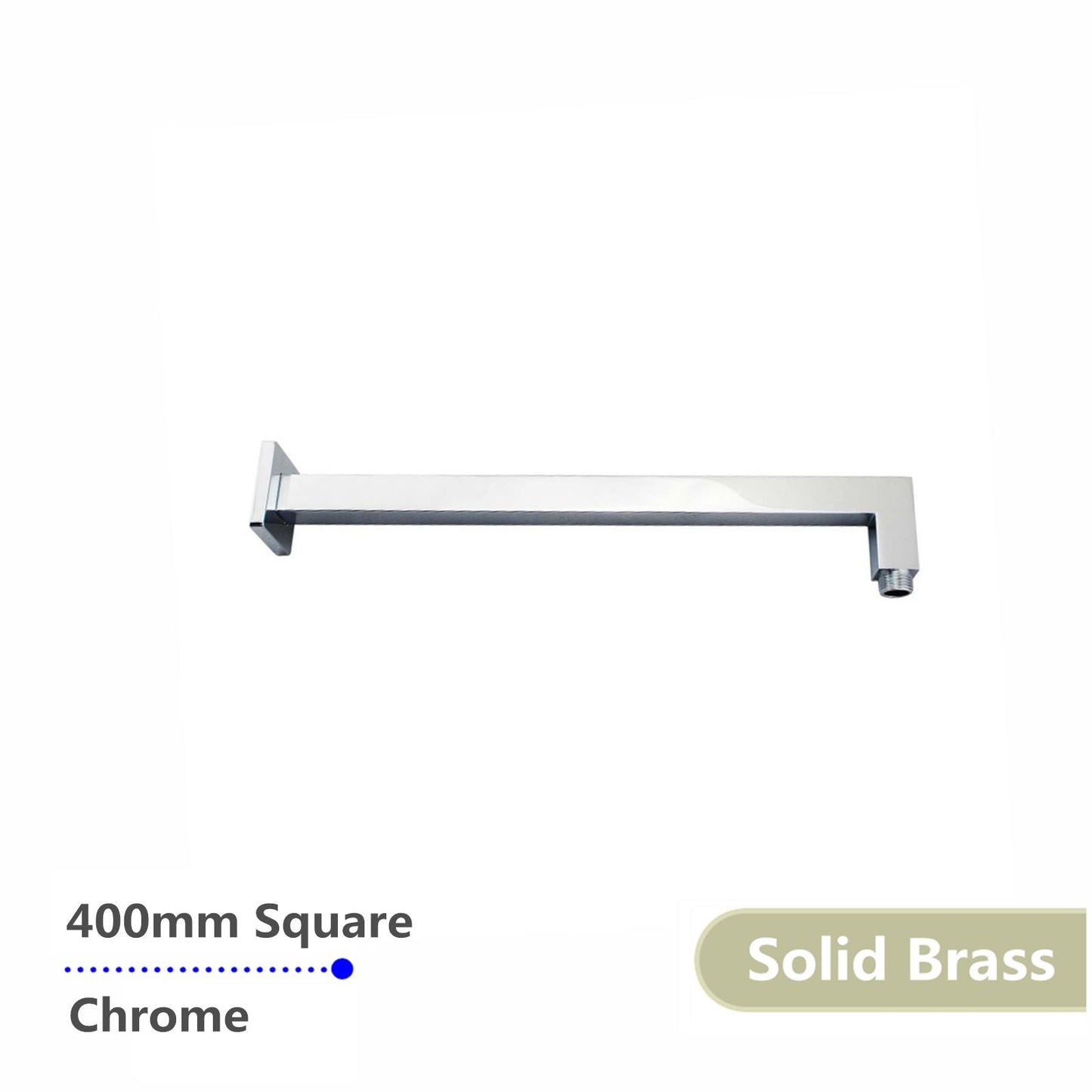 CH0104.SA Chrome, Polished Chrome Square Wall Mounted Shower Arm