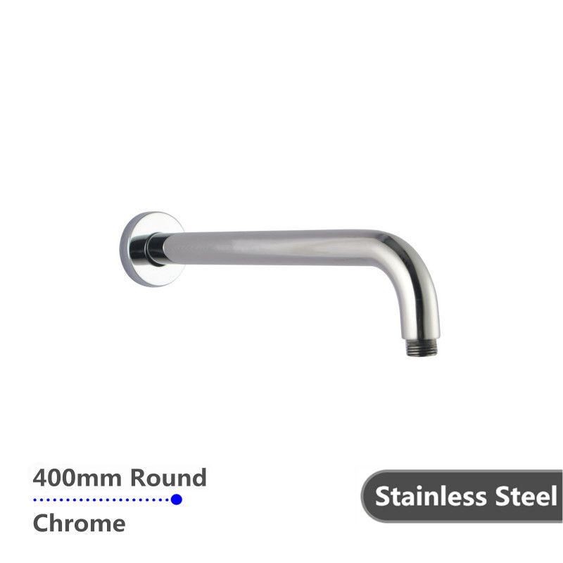CH0108.SA Chrome, Polished Chrome Round Wall Mounted Shower Arm