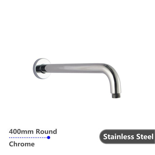 CH0108.SA Chrome, Polished Chrome Round Wall Mounted Shower Arm