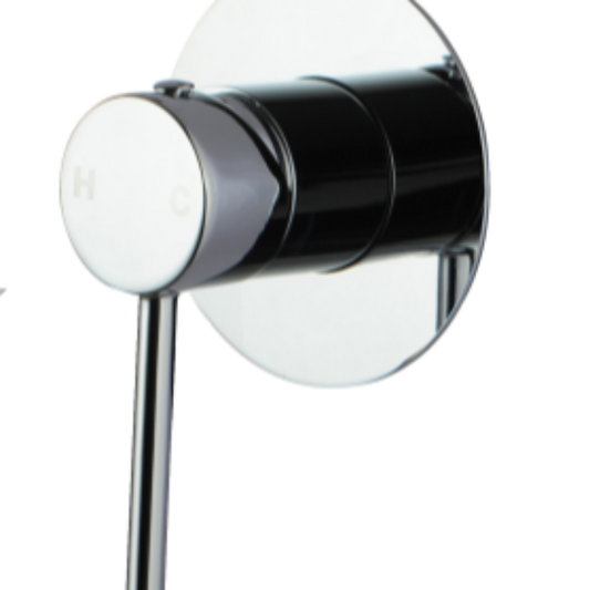 CH0126-2-65.ST LUCID PIN Chrome, Polished Chrome Round Wall Mounted Wall Mixer