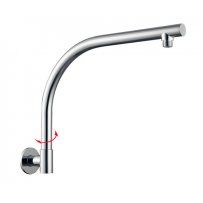 CH0128.SA Chrome, Polished Chrome Round Wall Mounted Shower Arm