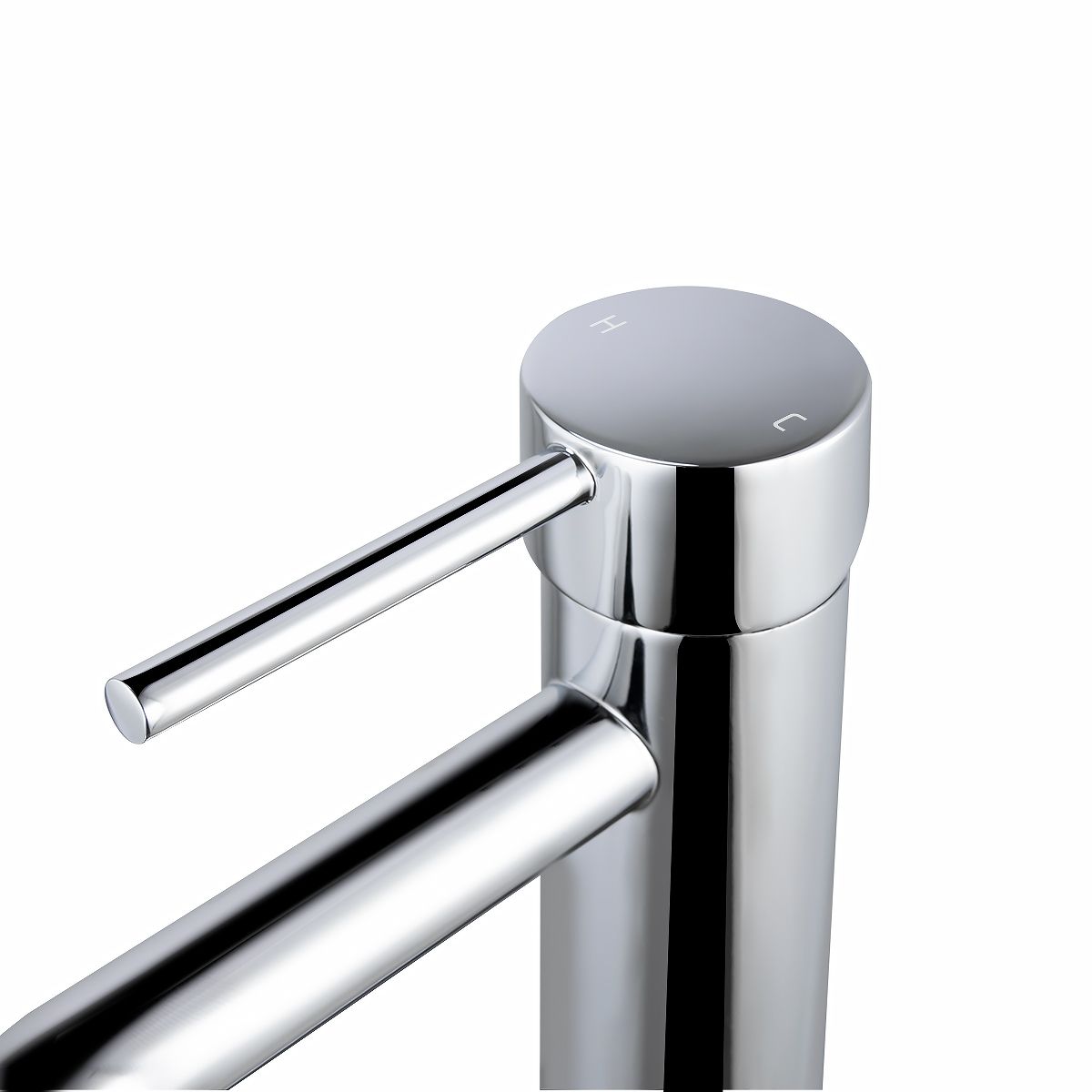 CH0150.BM LUCID PIN Chrome, Polished Chrome Round Counter-mounted Basin Mixer