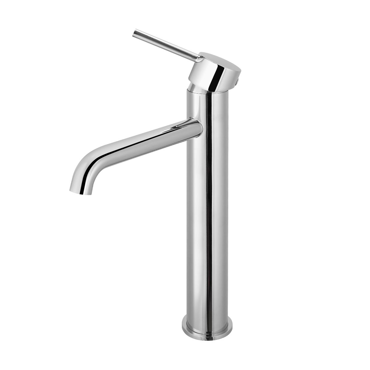 CH0151.BM LUCID PIN Chrome, Polished Chrome Round Counter-mounted Tall Basin Mixer
