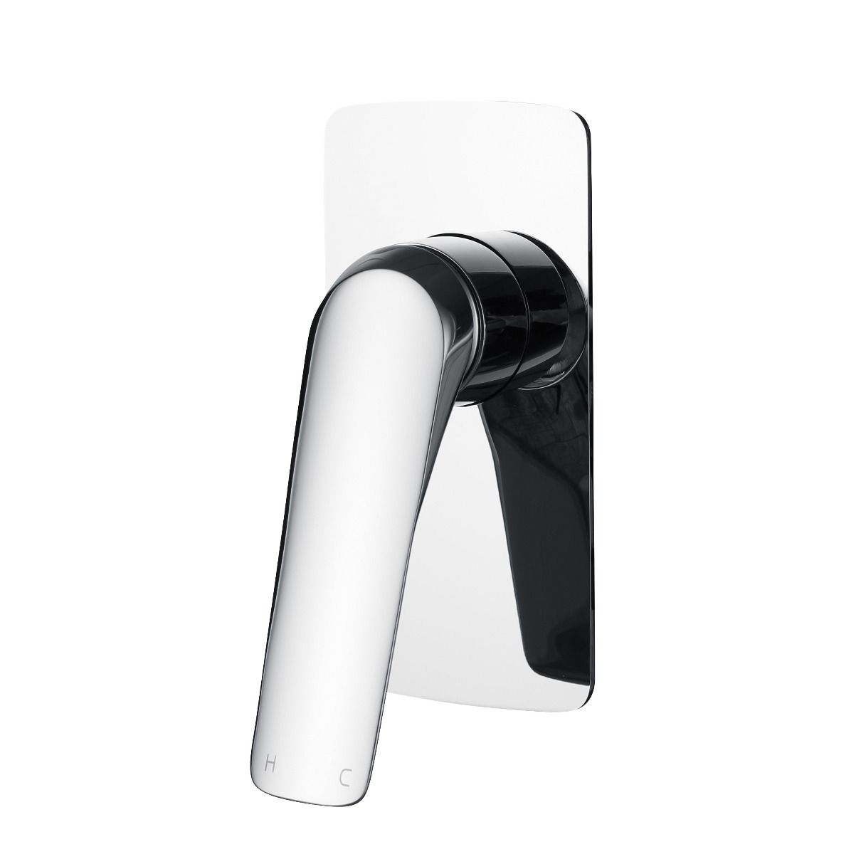 CH0164.ST AU Chrome, Polished Chrome Square Wall Mounted Wall Mixer
