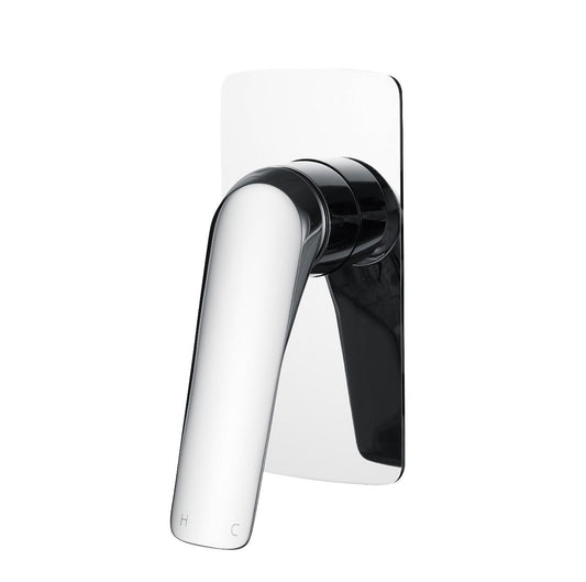 CH0164.ST AU Chrome, Polished Chrome Square Wall Mounted Wall Mixer