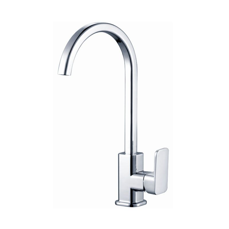 CH0228.KM IVANO Chrome, Polished Chrome Square Above Counter Kitchen Mixer