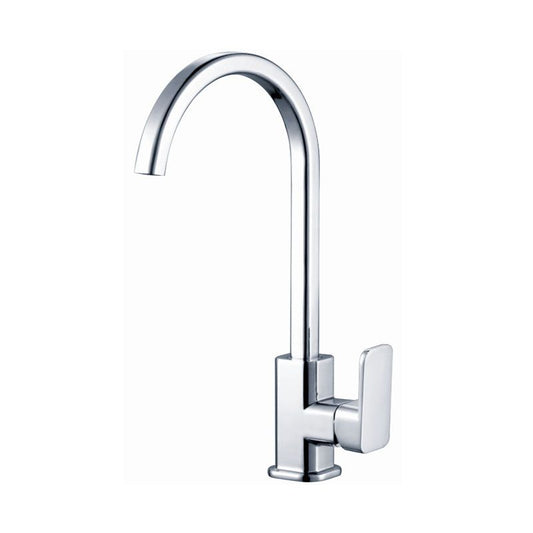 CH0228.KM IVANO Chrome, Polished Chrome Square Above Counter Kitchen Mixer