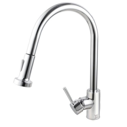 CH1013.KM Chrome, Polished Chrome Round Above Counter Kitchen Mixer