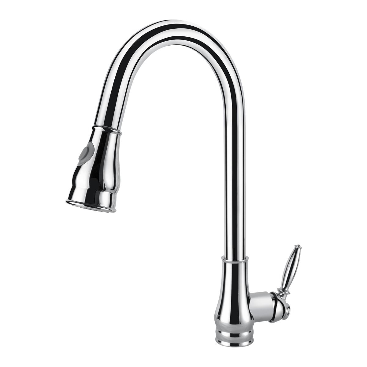 CH1018.KM Matte Black Round Above Counter Kitchen Mixer
