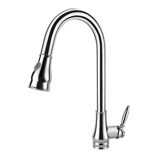 CH1018.KM Matte Black Round Above Counter Kitchen Mixer