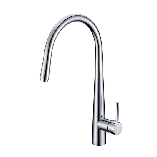 CH1021.KM Chrome, Polished Chrome Round Above Counter Kitchen Mixer