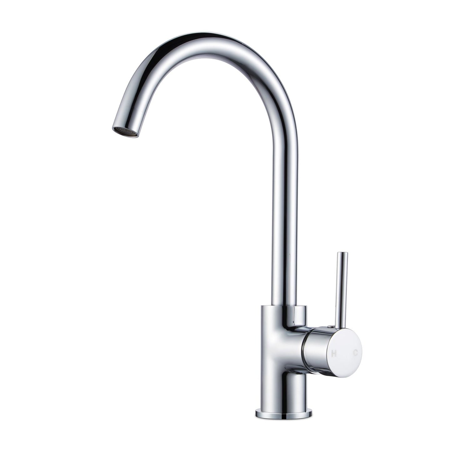 CH1026.KM Chrome, Polished Chrome Round Above Counter Kitchen Mixer
