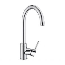 CH1026.KM Chrome, Polished Chrome Round Above Counter Kitchen Mixer