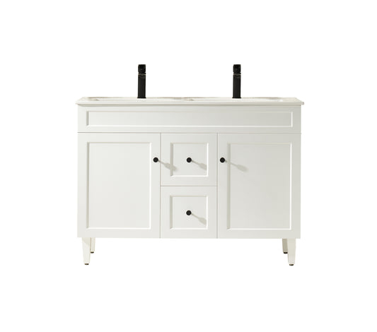 CH124DL-MW Harrington Matte White Free Standing Vanity