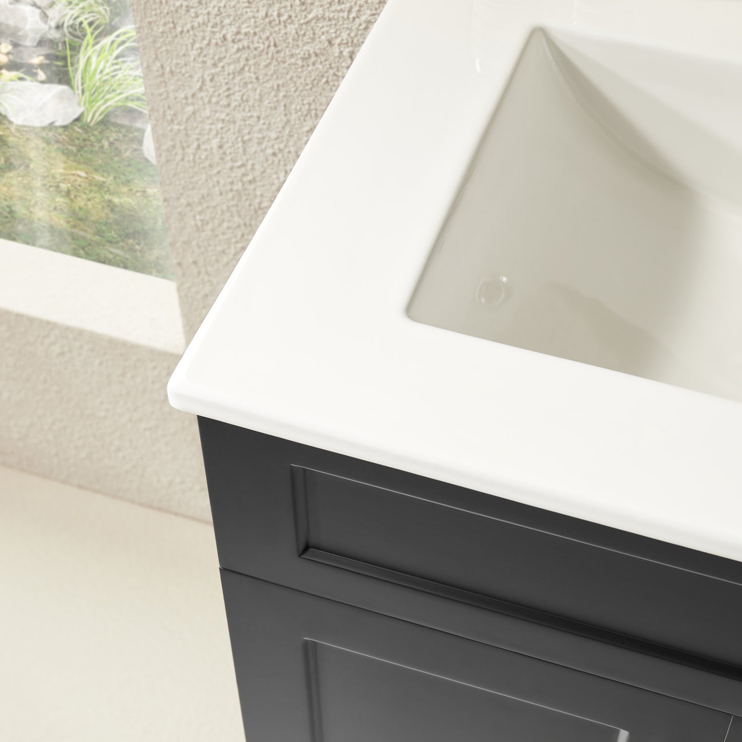 CH64L-MW Harrington Matte White Rectangular Free Standing Vanity