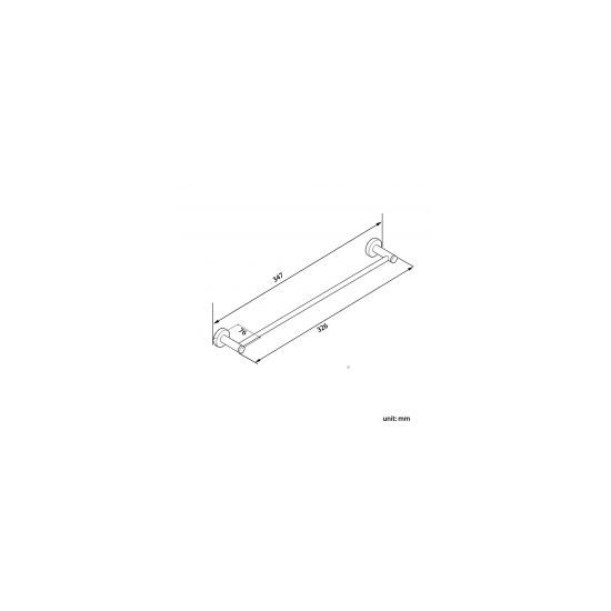 CH6610.TR Chrome, Polished Chrome Round Wall Mounted Towel Rail