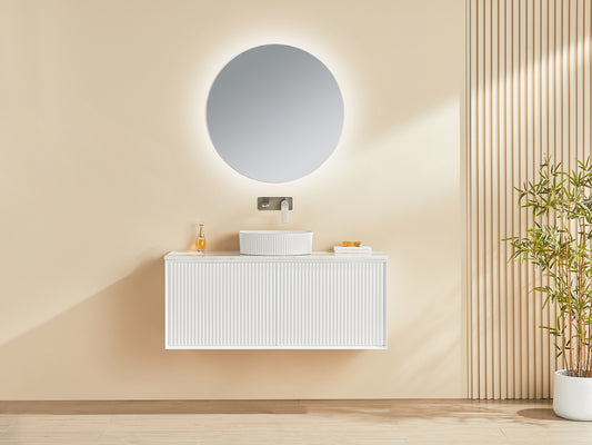 CK1200W-MW Kirribilli Matte White Rectangular Wall Mounted Vanity