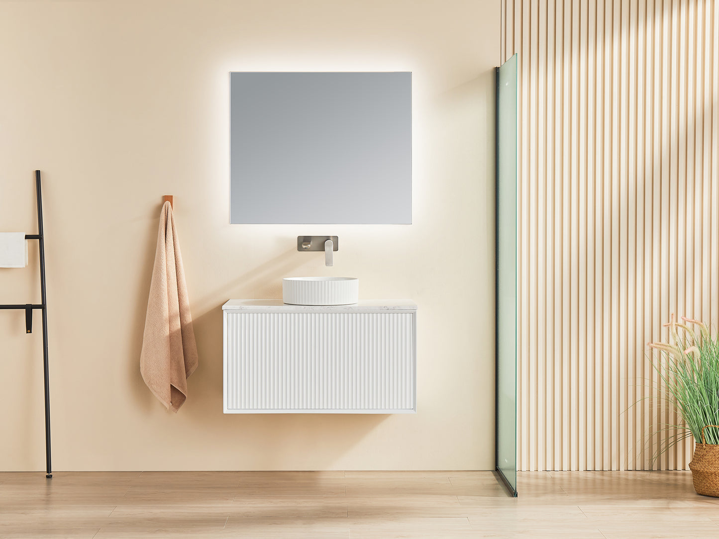CK900W-MW Kirribilli Matte White Rectangular Wall hung Vanity