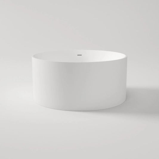 CO1280MW-OF Como Matte White Round Free Standing Bathtub
