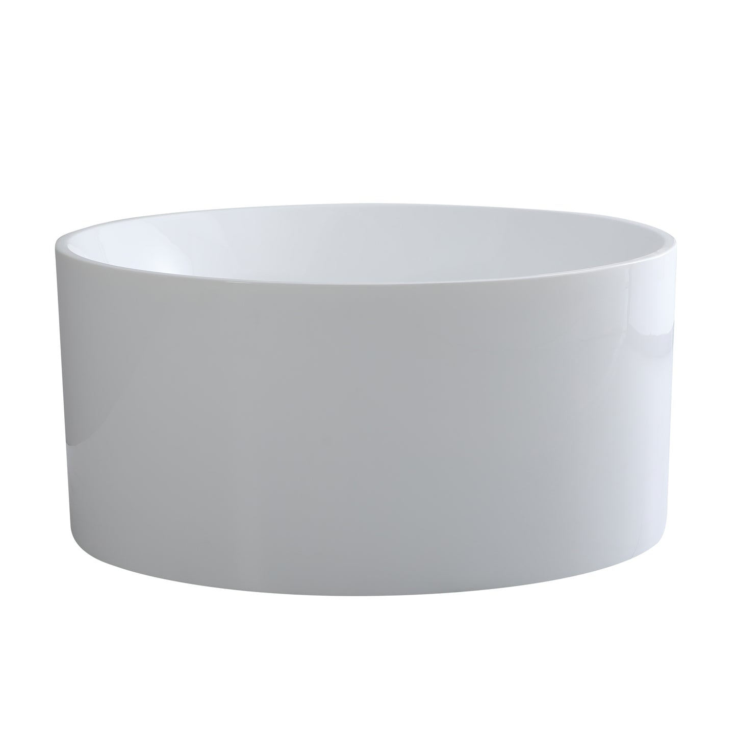 CO1280MW-OF Como Matte White Round Free Standing Bathtub