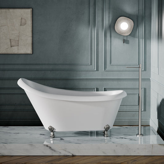 ESBT1500 Espada Gloss White Free Standing Bathtub