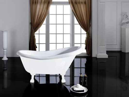 ESBT1680 Gloss White Oval Free Standing Bathtub