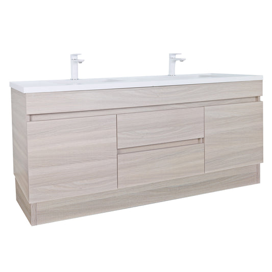 EV124DL-OAK Evie Wood Grain Oak Free Standing Vanity