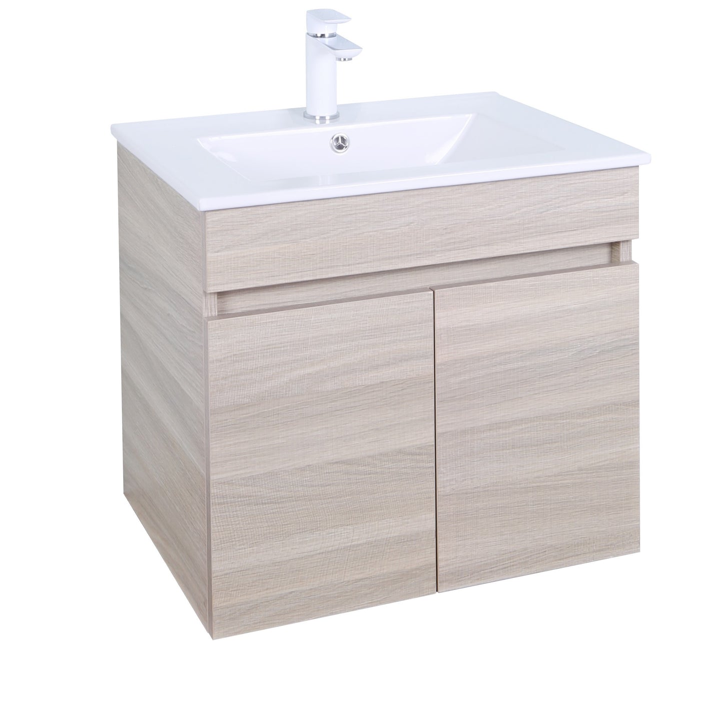 EV64WH-OAK Evie Woodgrain Oak Rectangular Wall hung Vanity