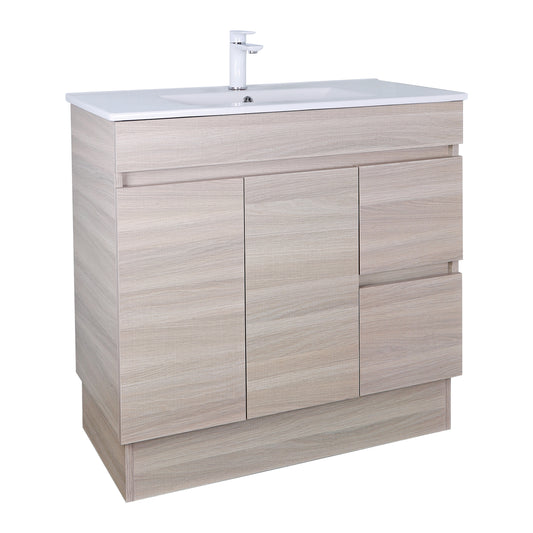 EV93RL-OAK Evie Wood Grain Oak Rectangular Free Standing Vanity
