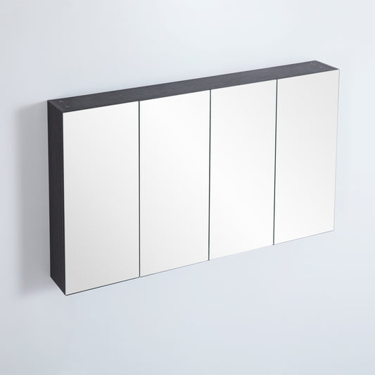 EVSC150-DB Evie Dark Brown Rectangular Wall Mounted Shaving Cabinet