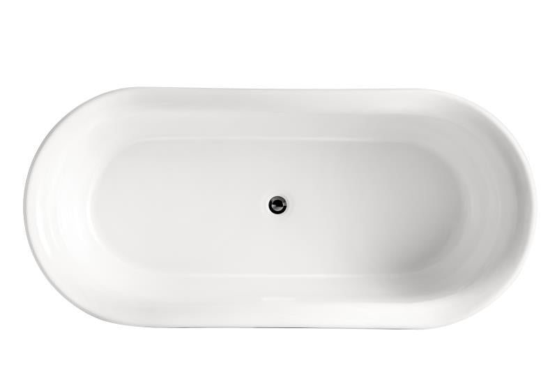 FBT1700 Fremantle Gloss White Oval Free Standing Bathtub