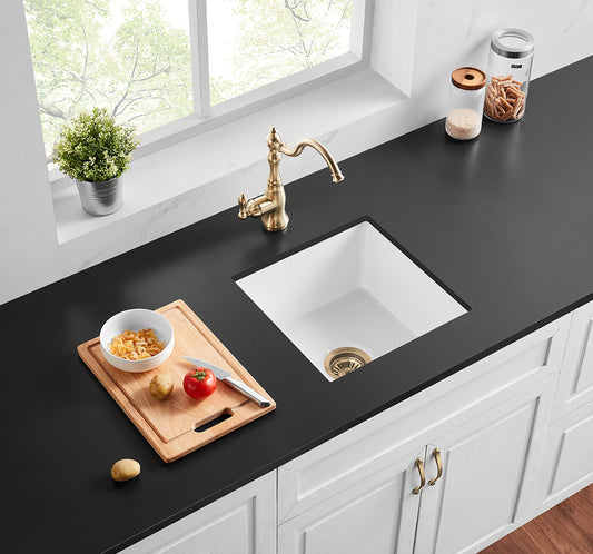 FCS457GW Camden Gloss White Square Top/Undermount Sink