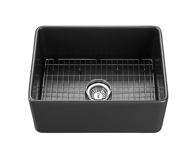 FCS600MB Chelsea Matte Black Rectangular Farmhouse Sink