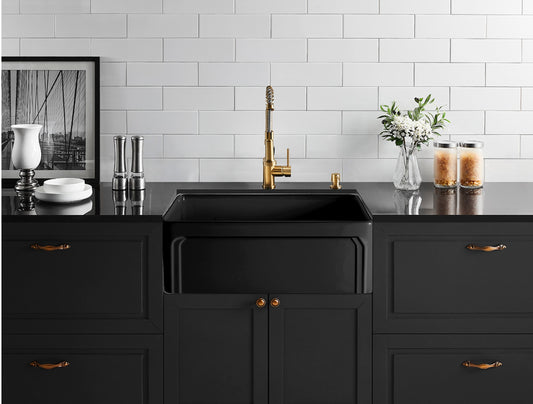 FCS758MB Kensington Matte Black Rectangular Sink