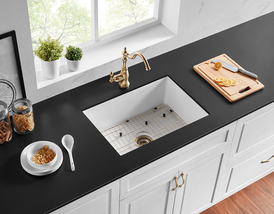 FCS810GW Camden Gloss White Rectangular Top/Undermount Sink