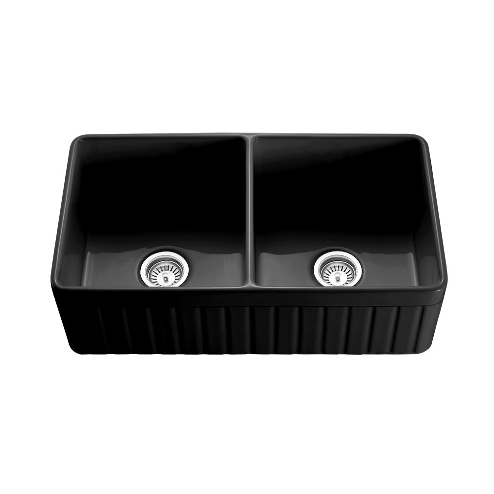 FCS828-D-MB Greenwich Matte Black Rectangular Farmhouse Sink