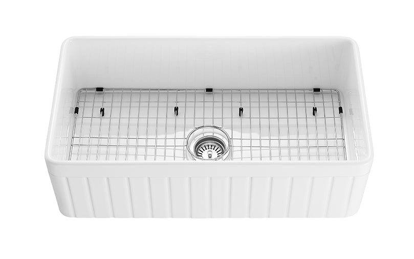 FCS828GW Greenwich Gloss White Rectangular Farmhouse Sink