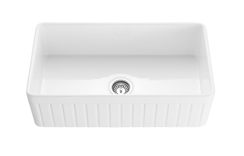FCS828GW Greenwich Gloss White Rectangular Farmhouse Sink