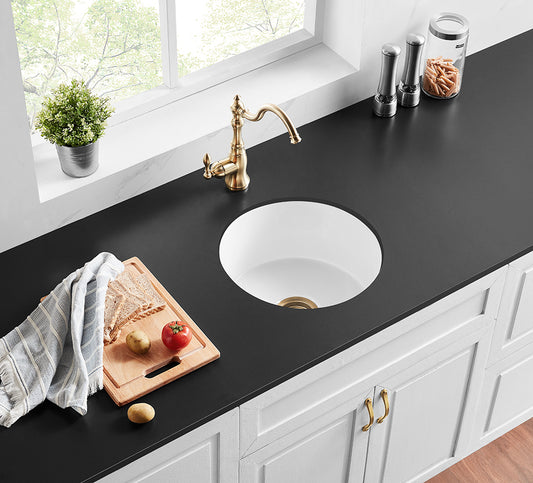 FCSR470GW Camden Gloss White Round Top/Undermount Sink
