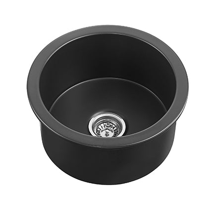 FCSR470MB Camden Matte Black Round Top/Undermount Sink