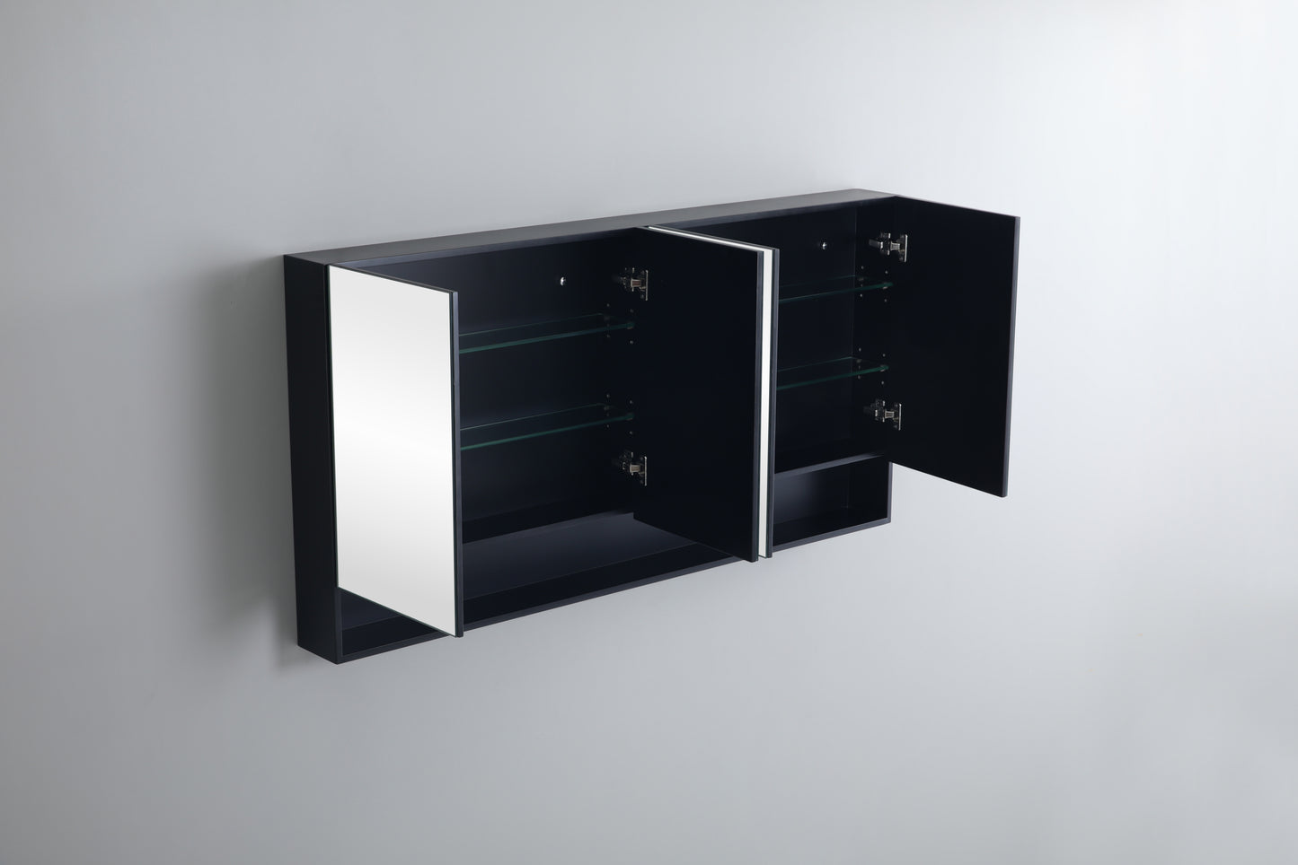FMBSV1500 Fremantle Matte Black Rectangular Wall Mounted Shaving Cabinet