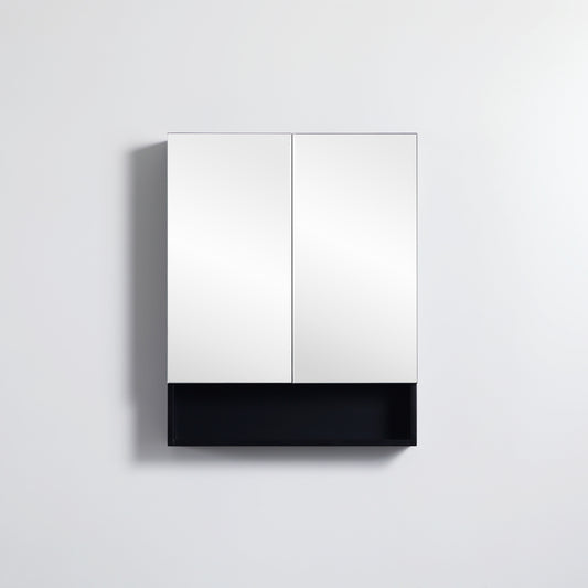 FMBSV600 Fremantle Matte Black Rectangular Wall Mounted Shaving Cabinet