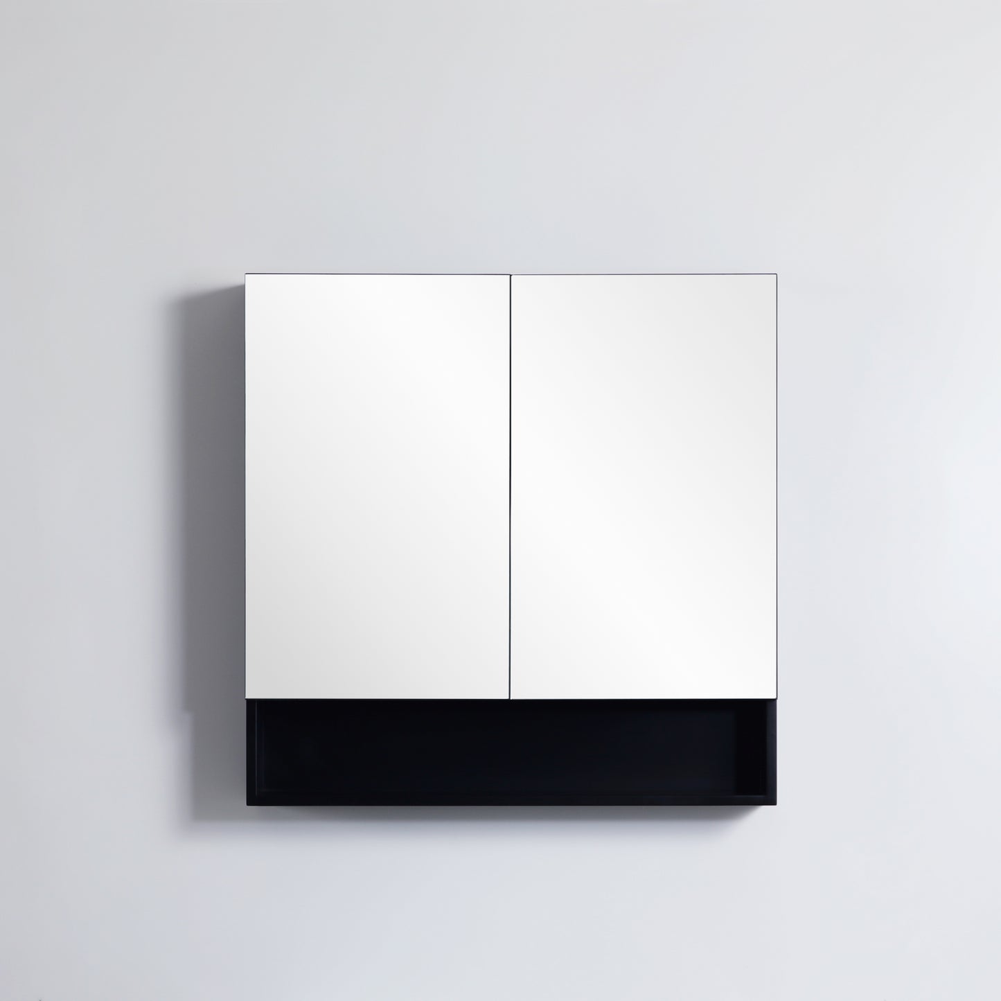 FMBSV750 Fremantle Matte Black Rectangular Wall Mounted Shaving Cabinet