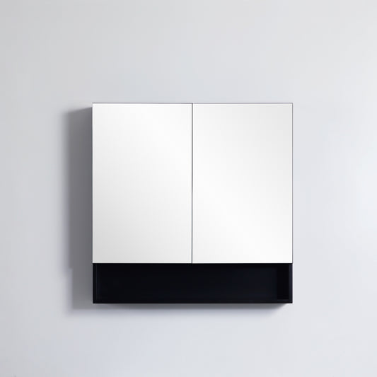 FMBSV750 Fremantle Matte Black Rectangular Wall Mounted Shaving Cabinet