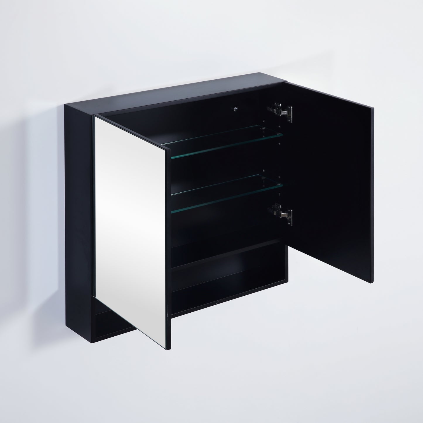 FMBSV750 Fremantle Matte Black Rectangular Wall Mounted Shaving Cabinet