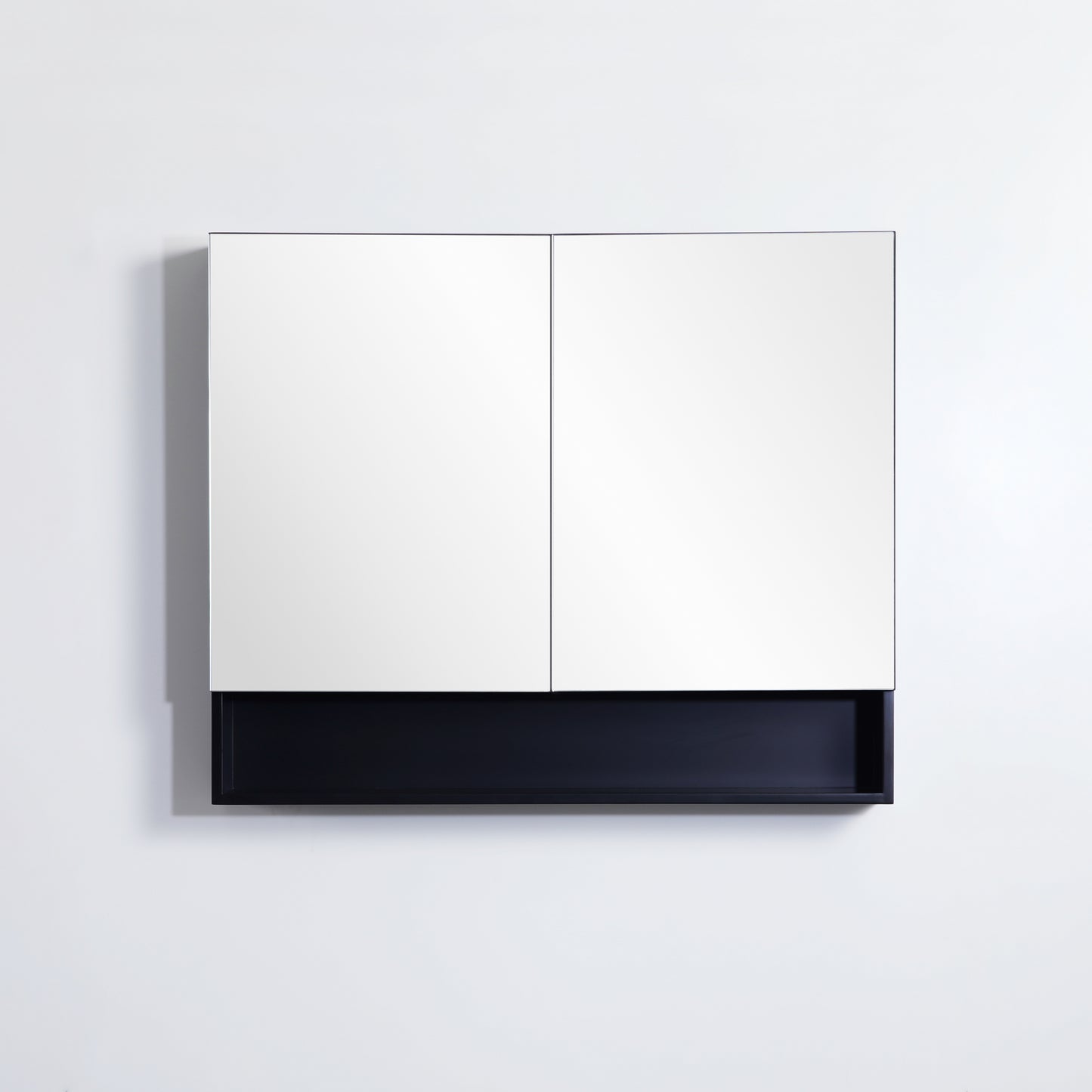 FMBSV900 Fremantle Matte Black Rectangular Wall Mounted Shaving Cabinet