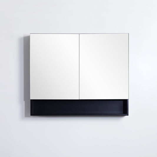 FMBSV900 Fremantle Matte Black Rectangular Wall Mounted Shaving Cabinet
