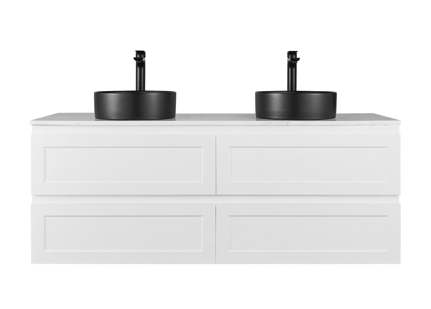FMW1550WH Fremantle Matte White Rectangular Wall Mounted Vanity