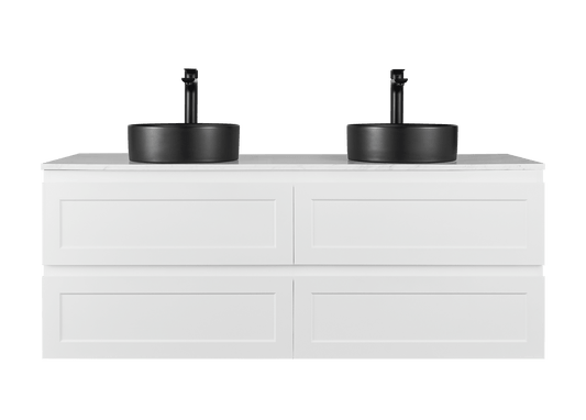 FMW1550WH Fremantle Matte White Rectangular Wall Mounted Vanity