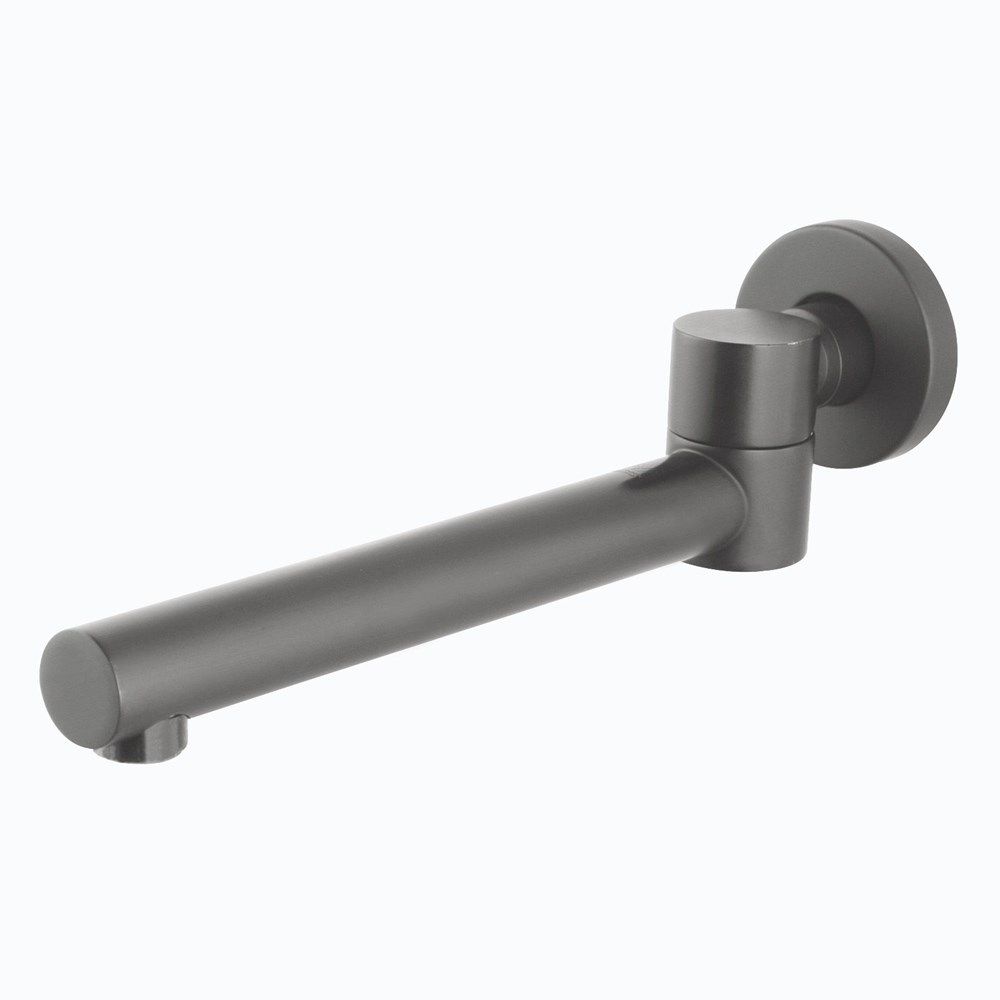 GM0004.BS Polished Gun Metal Grey Round Wall Mounted Spout